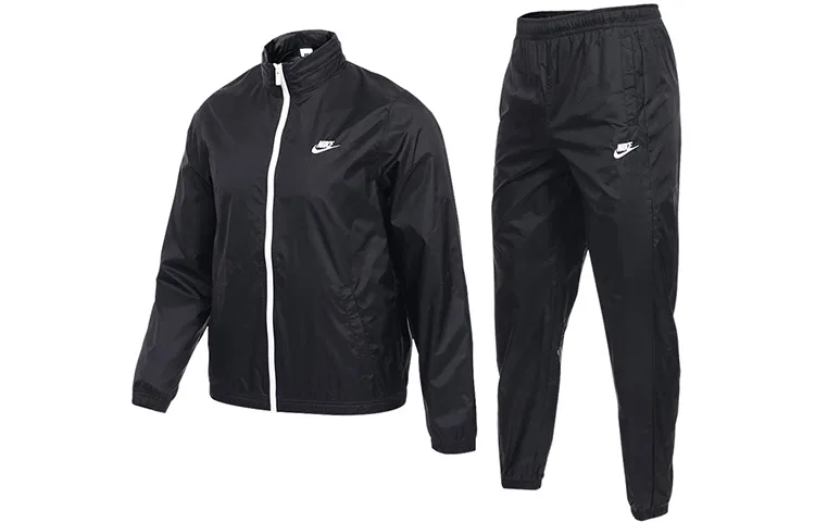 Мужской спортивный костюм с воротником-стойкой Nike, Цвет Black Black