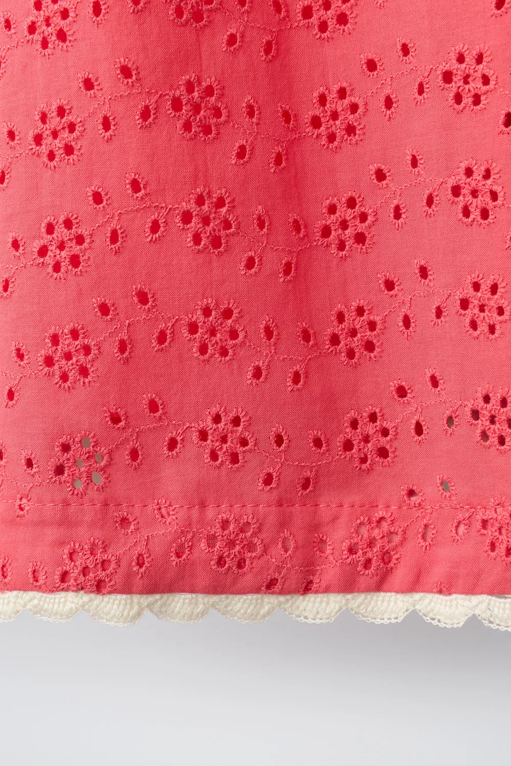 Платье из расшитого кружева ZARA, Coral — фото 4