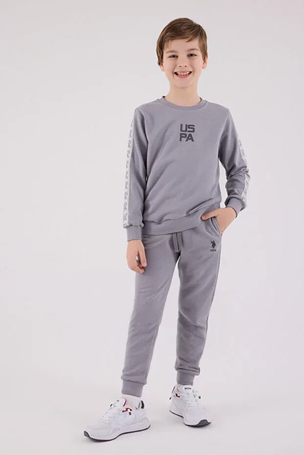 Детский комплект спортивного костюма для мальчиков Licensed U.S. Polo Assn., Gray