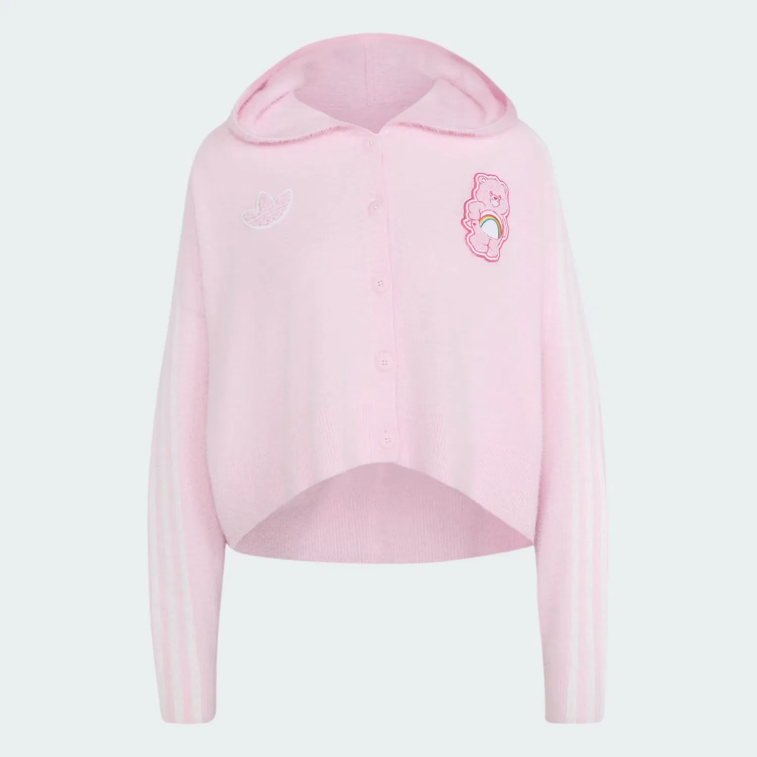 Женский кардиган с капюшоном Care Bears Adidas Originals, светло-розовый — фото 4