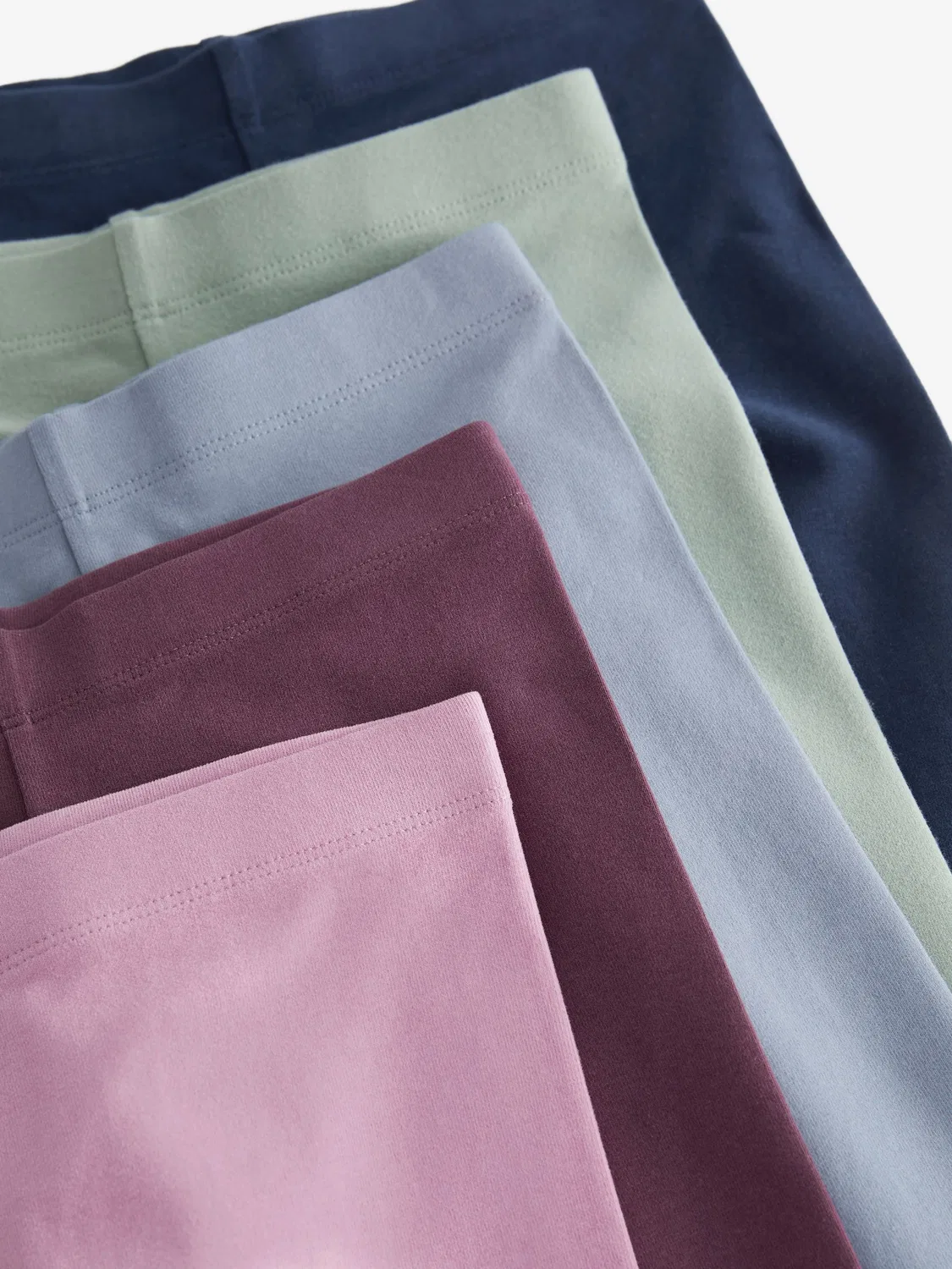 Леггинсы 5 шт, 4-сторонняя растяжимость Next, Navy Blue/ Pink/ Sage Green/ Denim Blue — фото 2