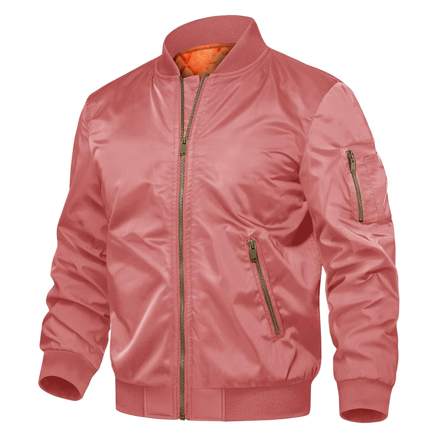 

Куртка-бомбер Tacvasen Full Zip Winter Warm Padded, серо-розовый