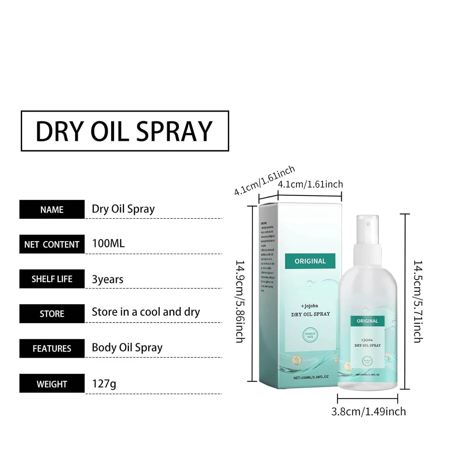 Масло для тела Body Care Oil Spray, Generisch, 3шт, 402г — фото 2