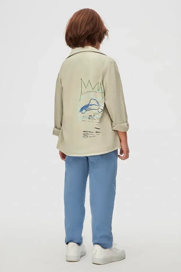 Детская рубашка для мальчиков с принтом Car Shirt 48546 Nk Kids, Gray — фото 2