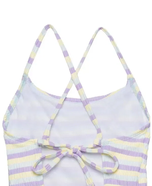 Детский купальник для девочек без рукавов Lollipop Textured Criss Cross Back Adjustable One Piece Gottex Kids, Lollipop-Multi — фото 3
