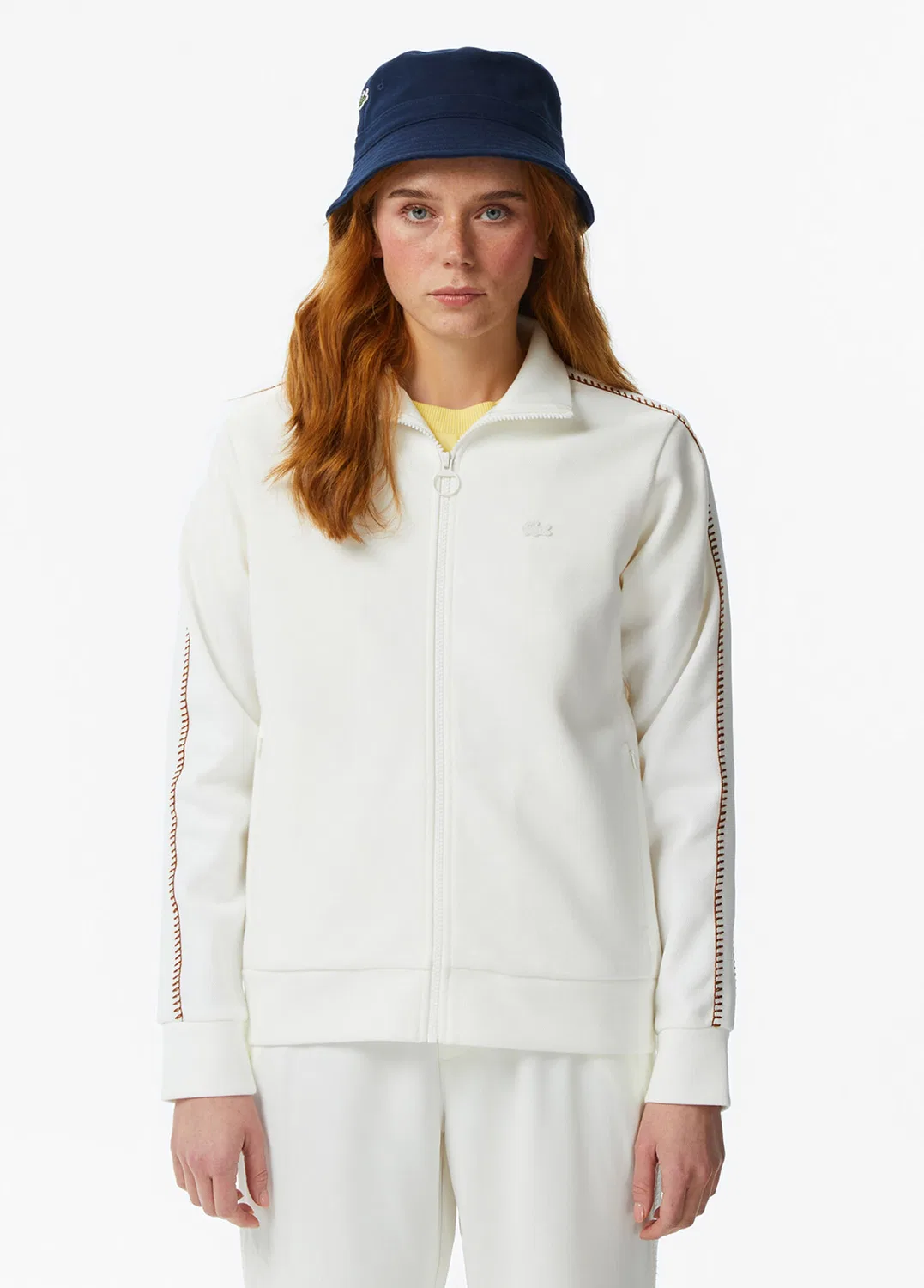Свитшот Lacoste с высоким воротником, кремовый