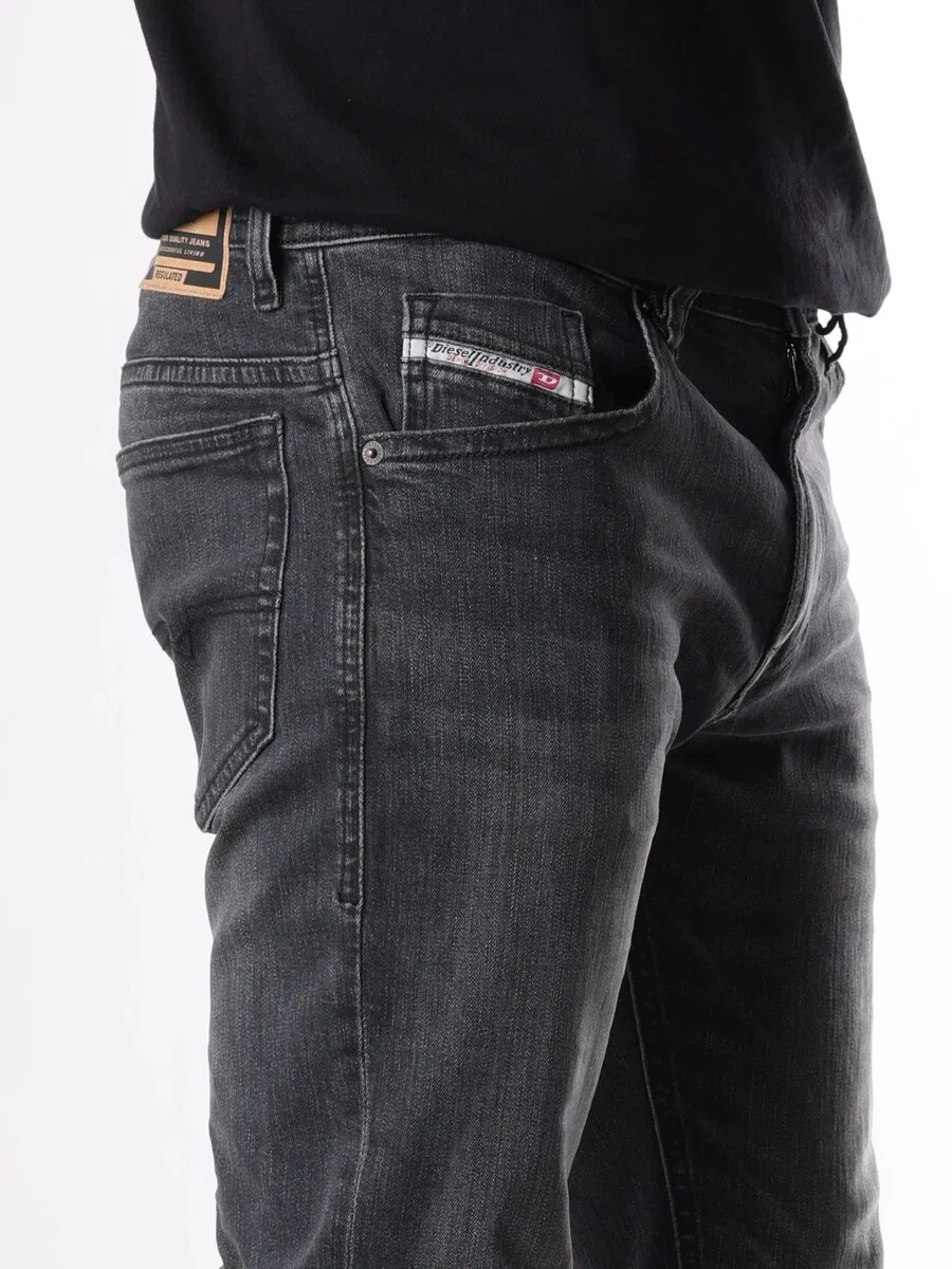 Джинсы DIESEL Slim fit 'Thommer-R' темно-серого цвета — фото 4