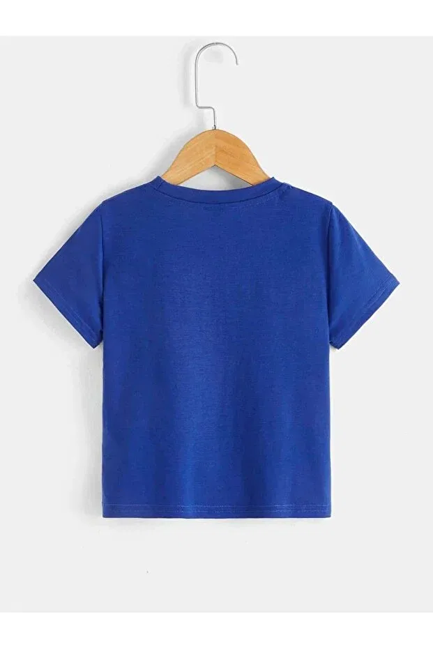 Детская футболка для мальчиков с принтом Animals Cotton Children's T-Shirt Clayes, Saks Blue — фото 2