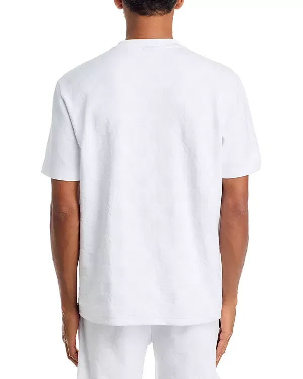 Мужская футболка с принтом Tennis Member Ball Pattern Logo Boss, белый — фото 3