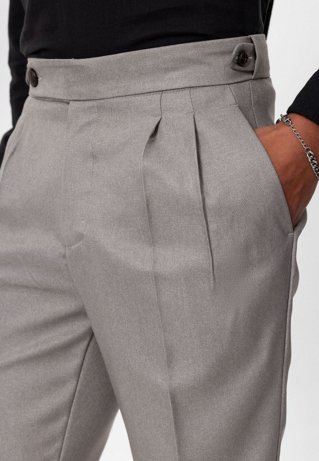 

REGULAR FIT High Waist Antioch, Чиносы серый