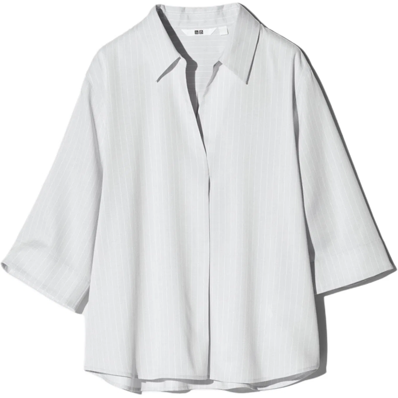 Рубашка женская с полуоткрытым воротником Light Gray UNIQLO