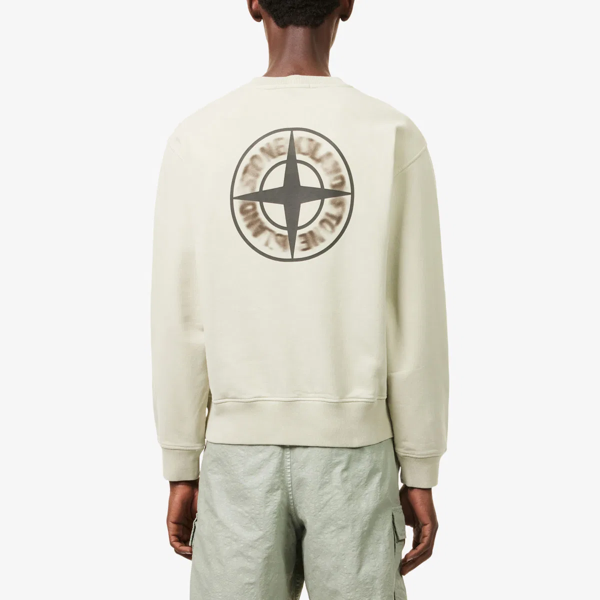 Хлопковая толстовка с круглым вырезом Blur-compass Stone Island, песочный — фото 4