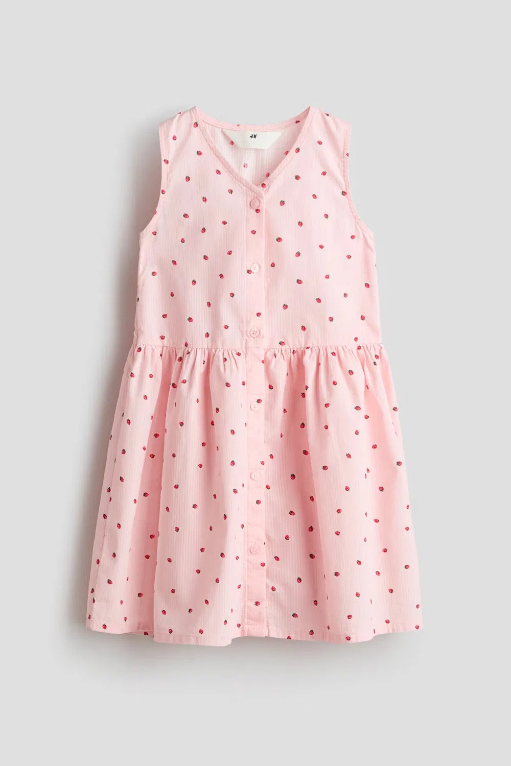 Платье из жатой ткани с узором H&M, Hellrosa/Gemustert — фото 4