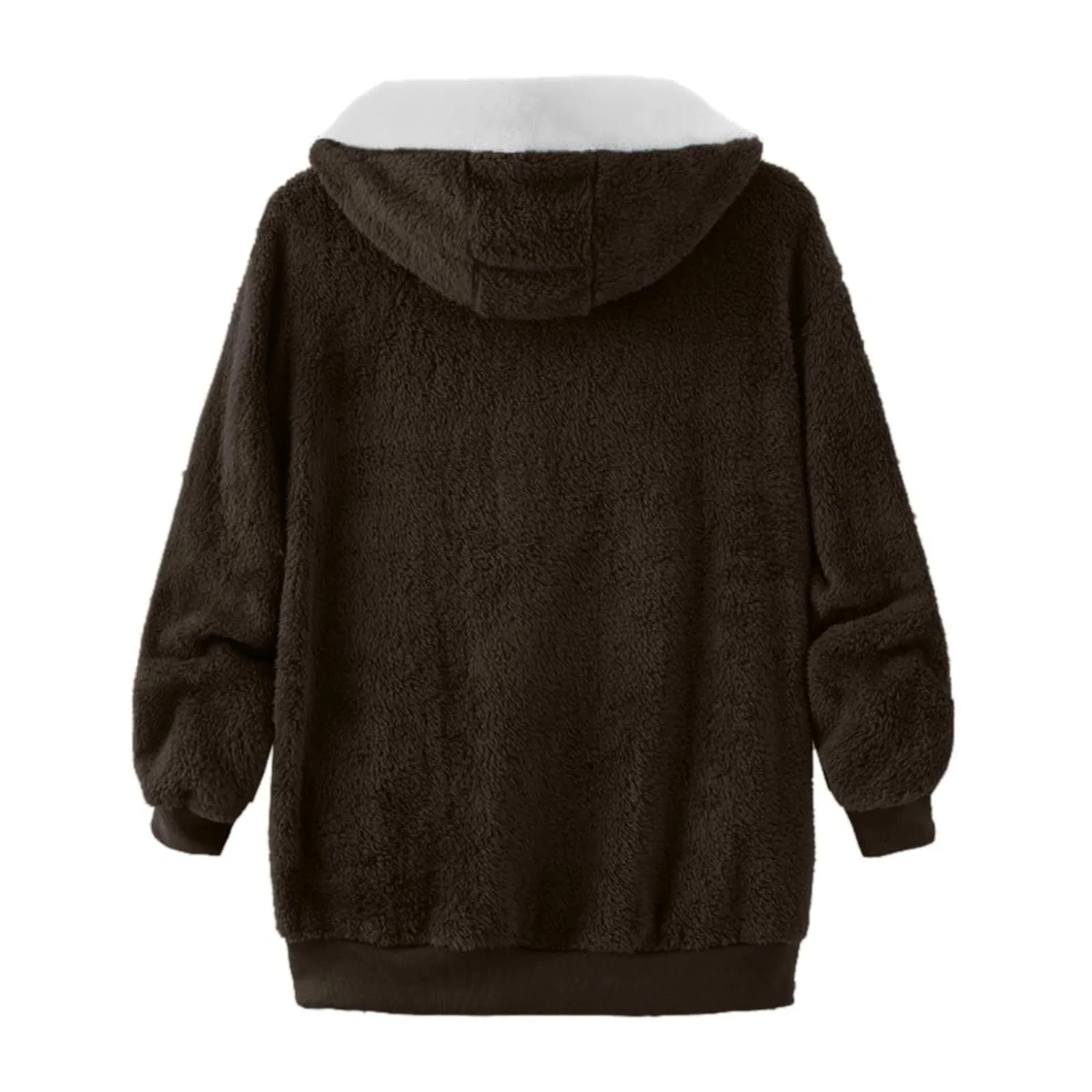 Женская куртка из флиса с принтом Teddy Fleece, 01 Marrone — фото 4