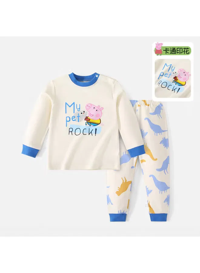 Комплект домашней одежды с мультяшным принтом Peppa Pig, кобальтовый — фото 2