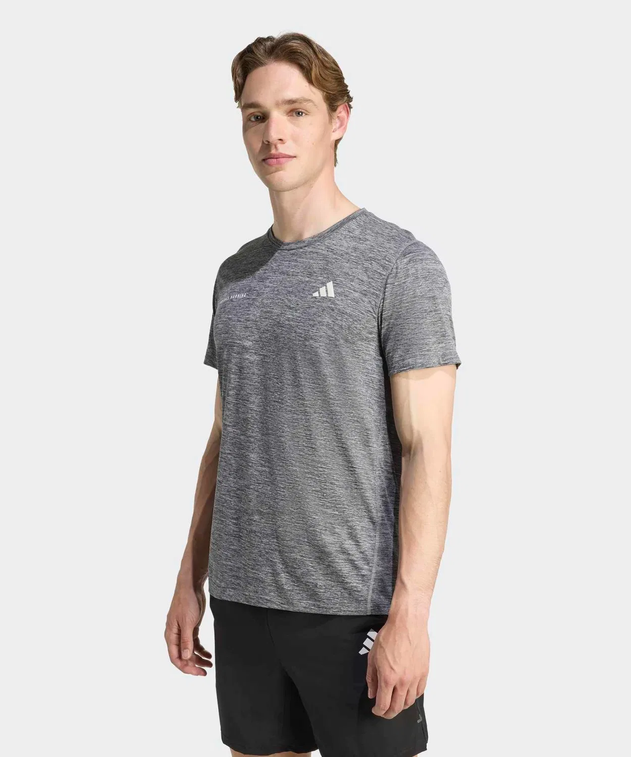 Мужская футболка с принтом Own the Run Melange Adidas, Black