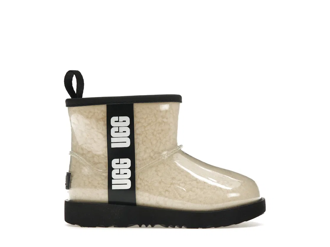 Детские ботинки с коротким голенищем UGG Classic Clear Mini II Boot, Natural Black