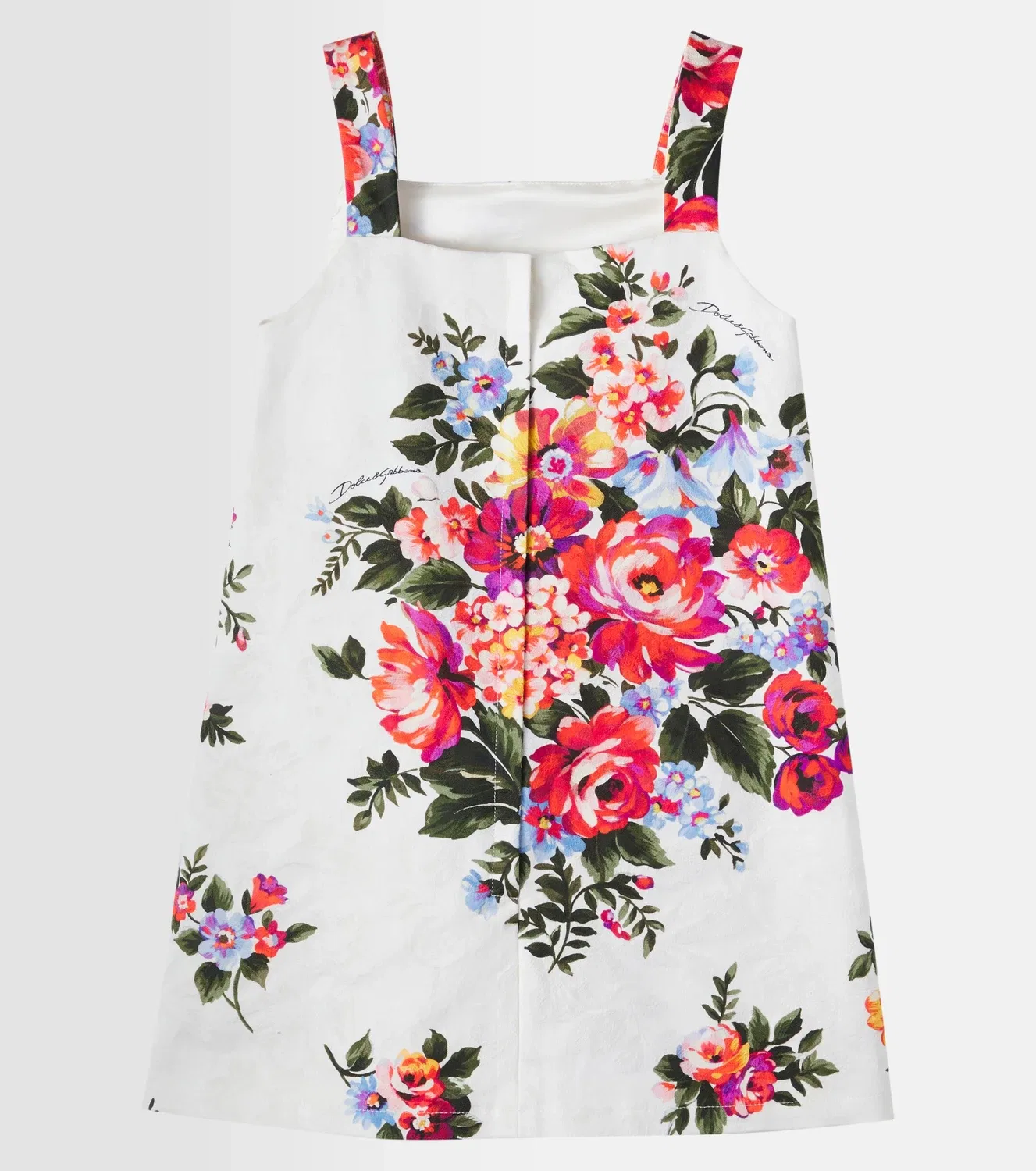 Платье с цветочным принтом Dolce&Gabbana Kids, белый — фото 2