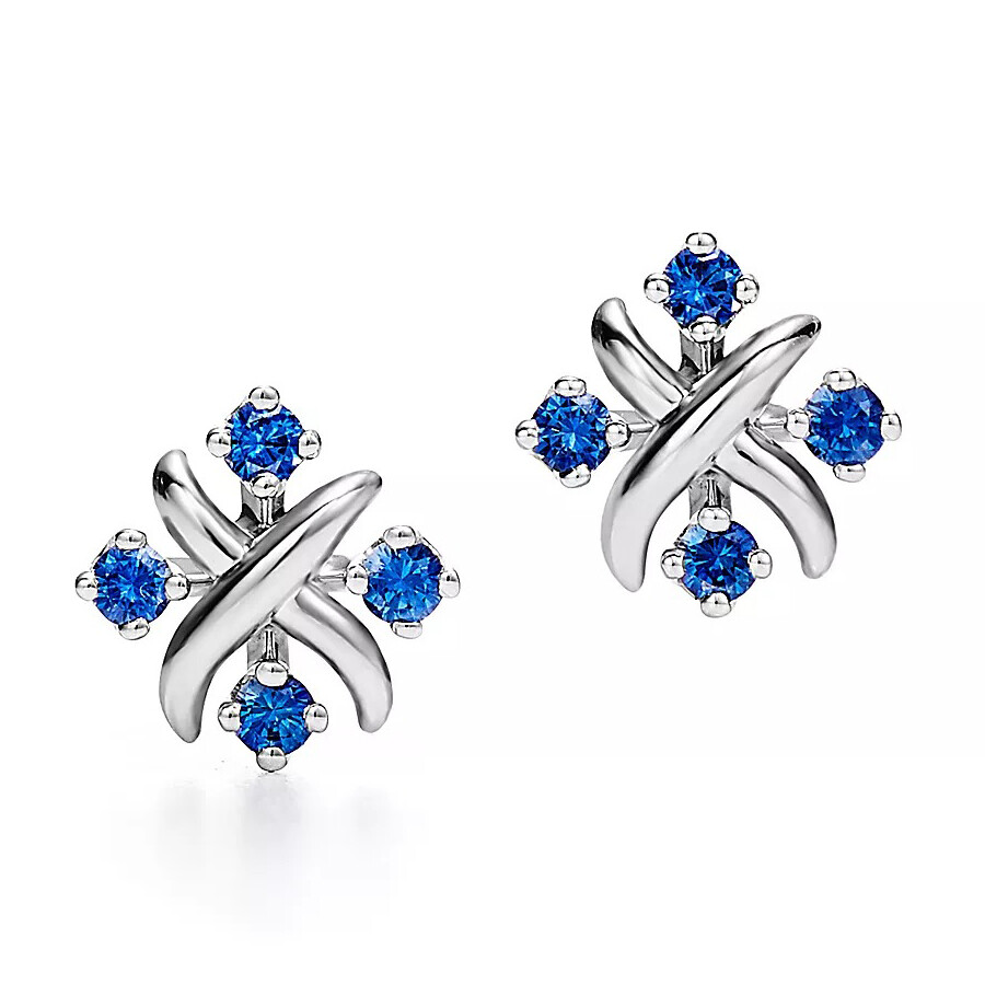 

Серьги Tiffany & Co Jean Schlumberger by Tiffany Lynn, платина/сапфир
