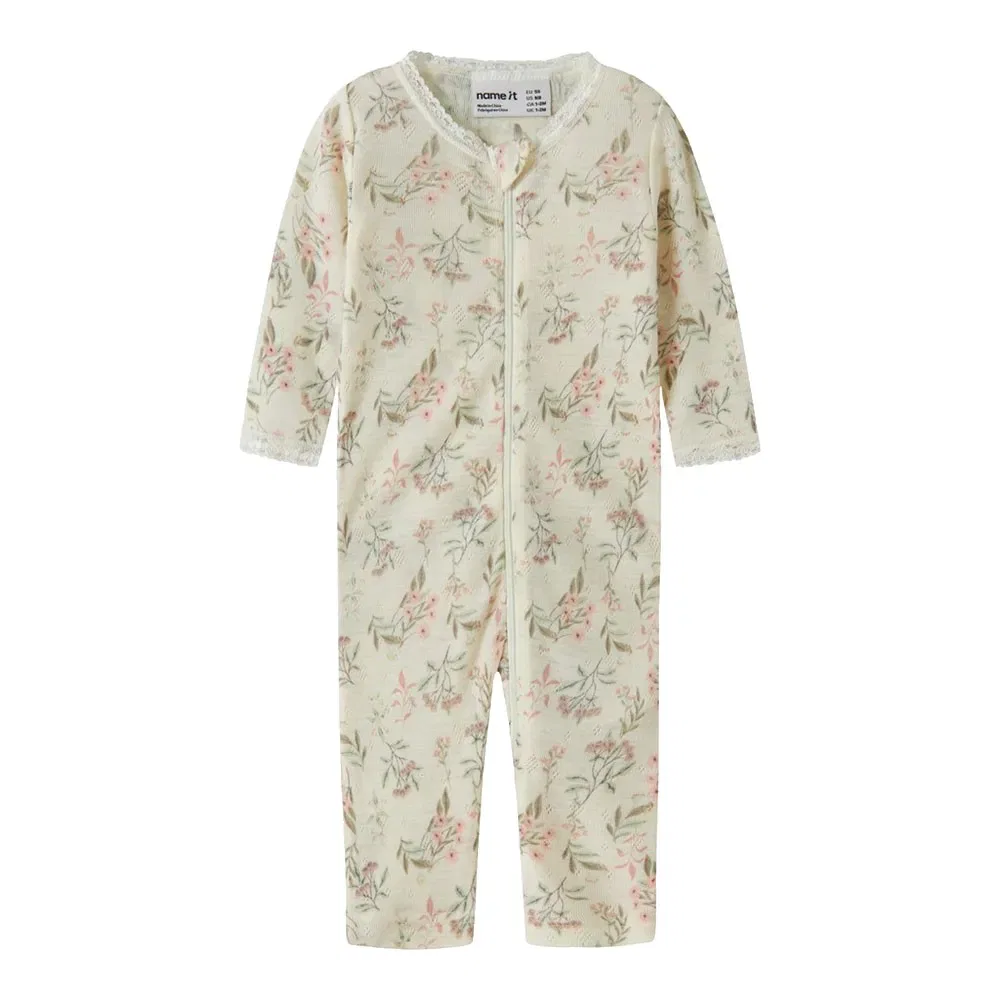 Детская пижама для девочек с длинным рукавом Needle Name it, Beige
