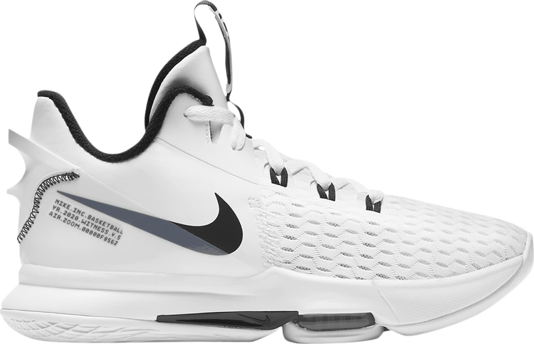 Кроссовки Nike LeBron Witness 5 'White Black', белый - фото