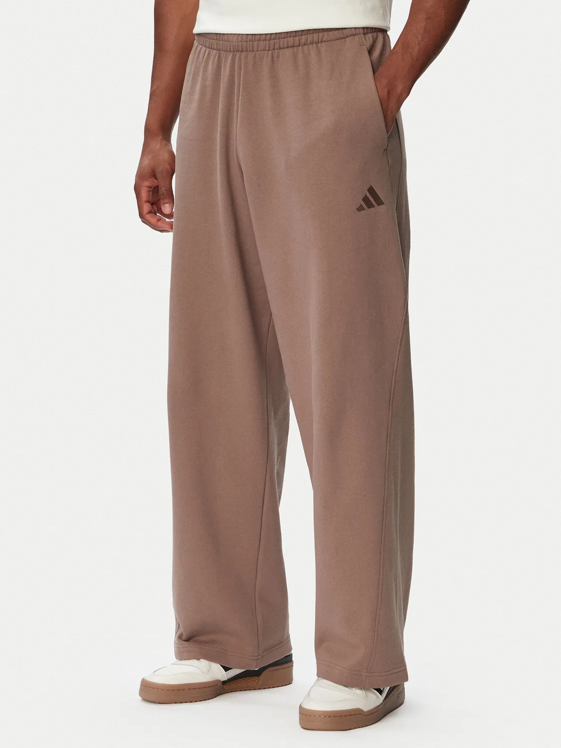 Мужские спортивные брюки свободного кроя Kit Small Logo Wide Adidas, бежевый