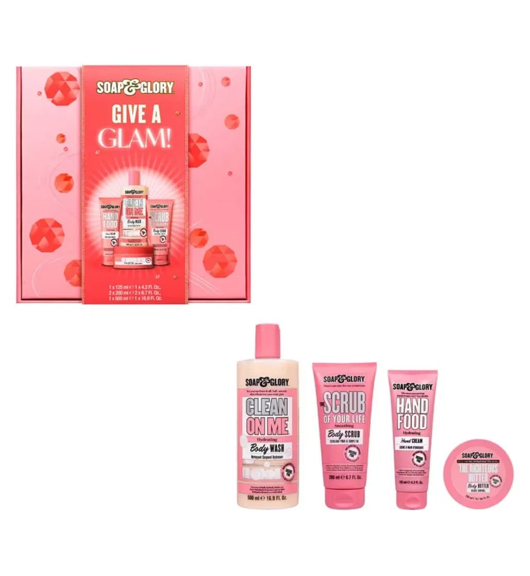 Набор косметики Soap & Glory Sparkle On The Inside, 4 предмета, 125-500 мл, Original Pink — фото 2