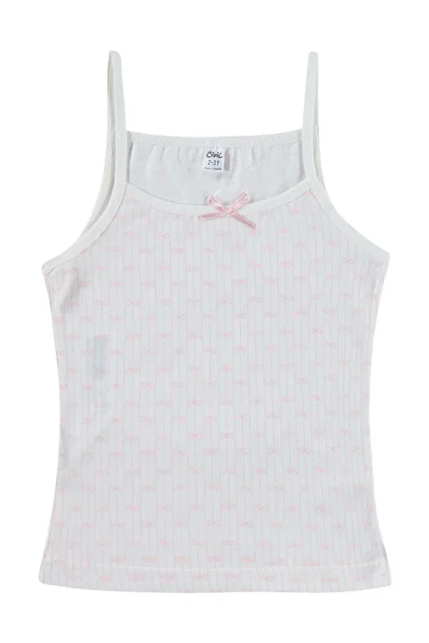 Детская майка-безрукавка для девочек с принтом Ribbon with bow accessories Civil Girls, Standard — фото 4