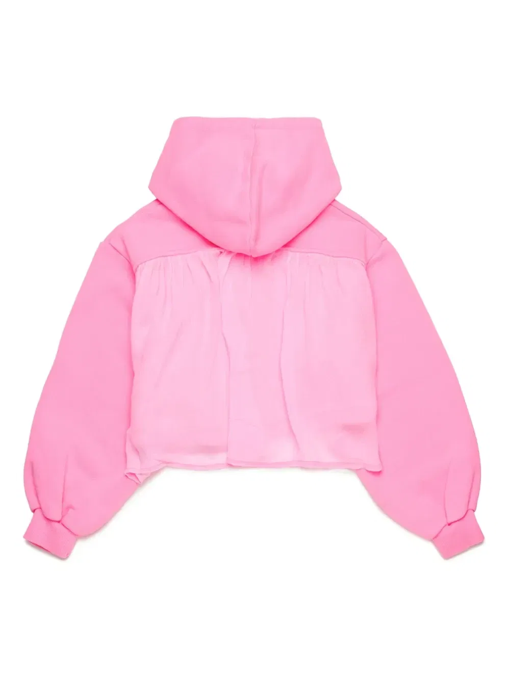 Худи с шифоновыми вставками Diesel Kids, розовый — фото 2