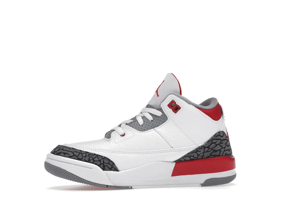 Детские кроссовки с ретро-дизайном Jordan 3 Retro Jordan, White/Fire Red/Cement Grey/Black — фото 3
