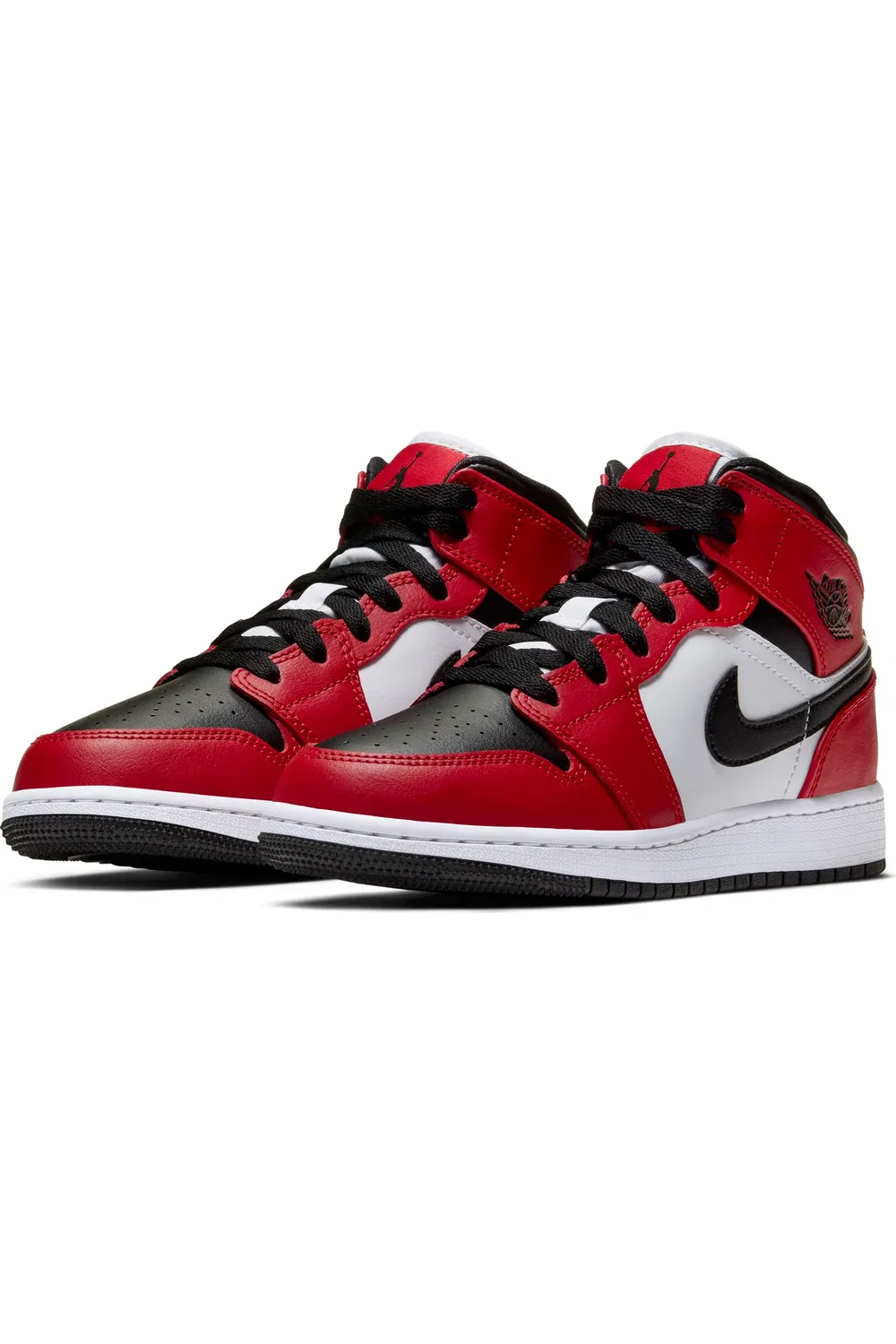 Детские кроссовки высокие Air Jordan 1 Mid Nike, 069 черный/черный