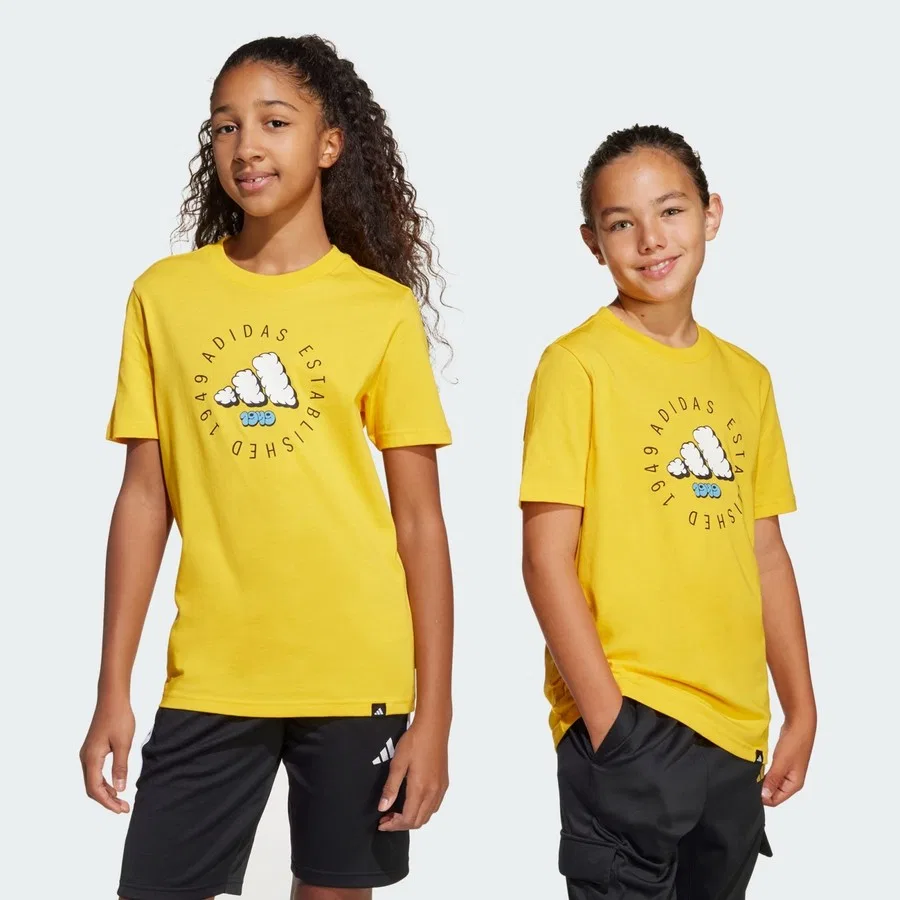 Детская футболка с графическим принтом Fun Graphic Tee adidas, Желтый