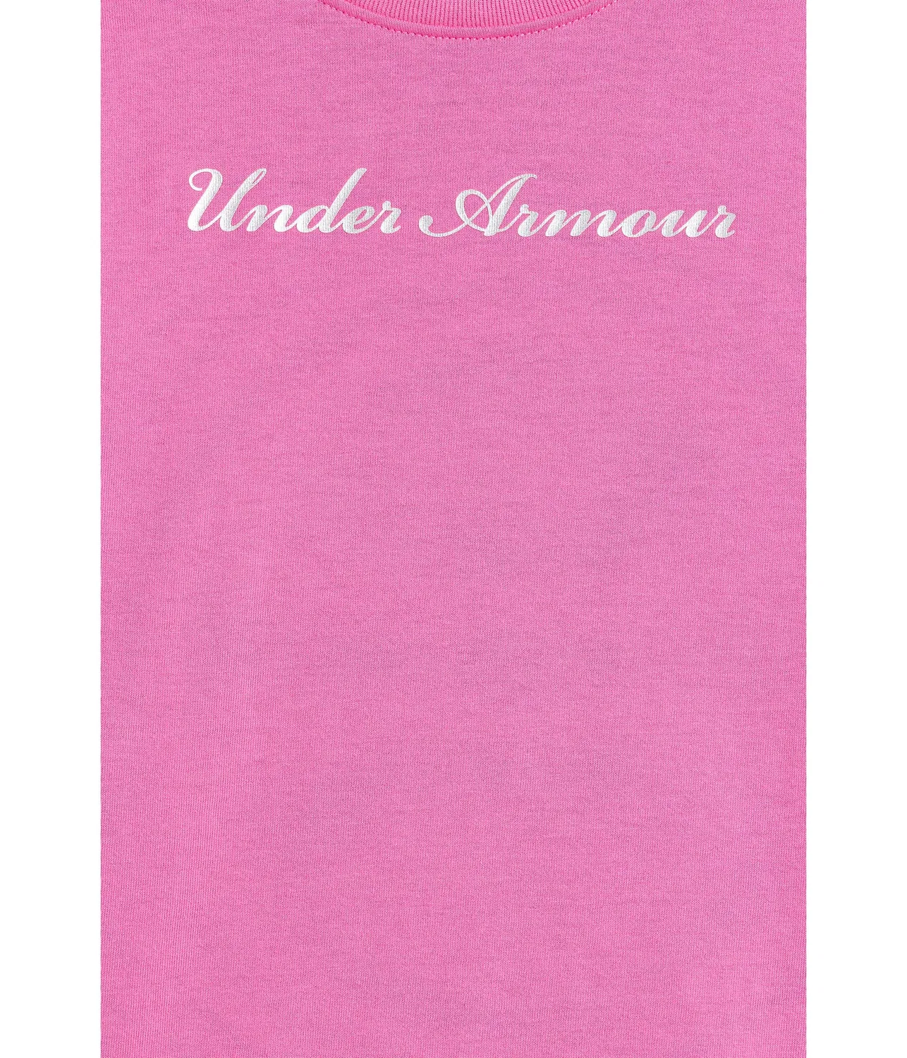 Футболка с коротким рукавом Rival Shimmer (для детей постарше) Under Armour Kids, Pink Frenzy/White — фото 3