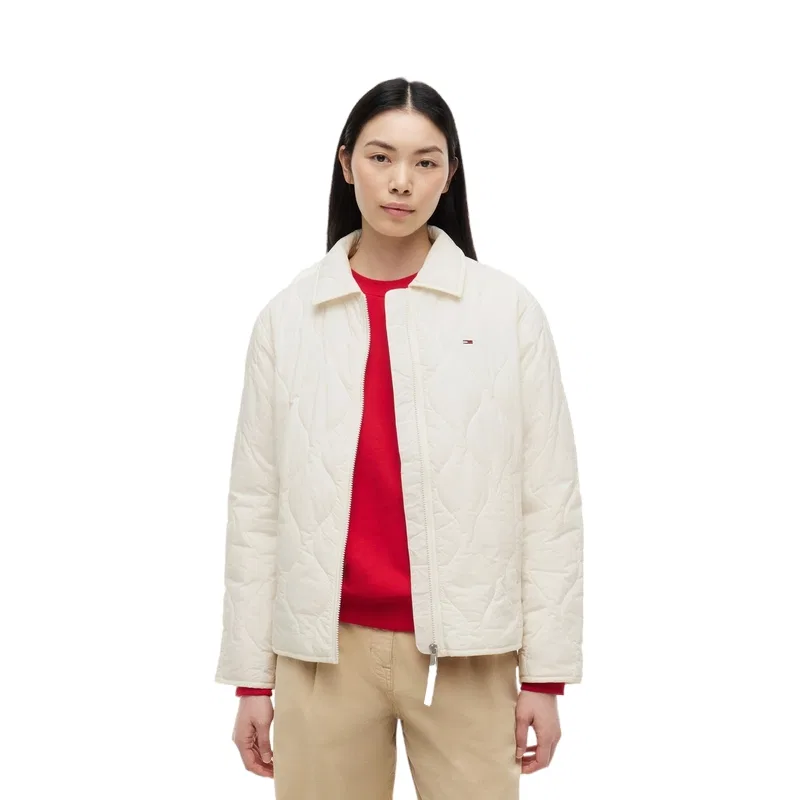 Женская куртка-пуховик с лацканами Tommy Hilfiger, White YBH