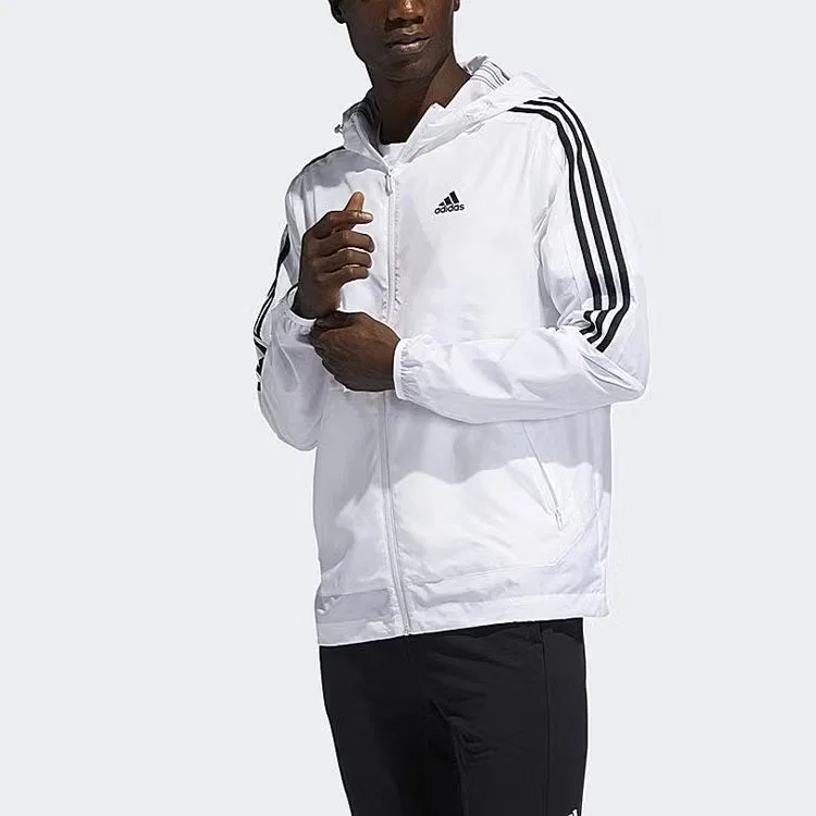 Спортивная куртка с капюшоном Adidas, белый — фото 2