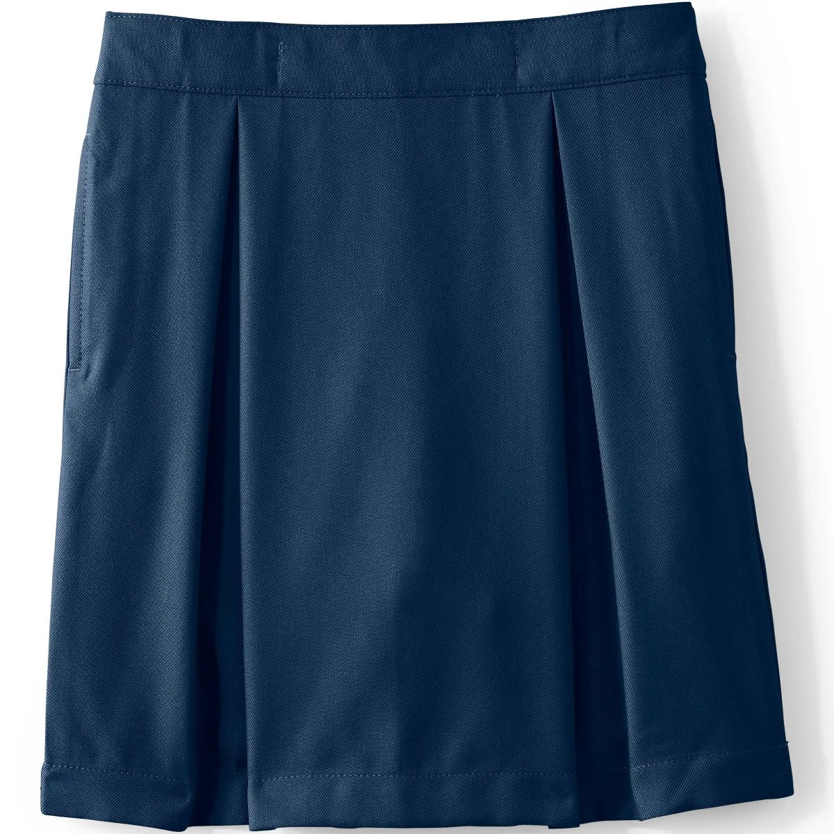 Детская юбка-шорты для девочек с защипами Lands' End, Academic Classic Navy