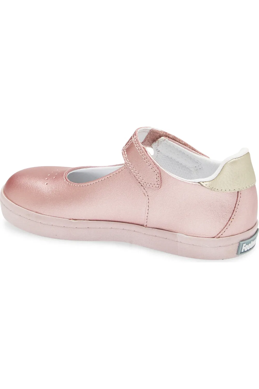 Детские кеды с металлической звездой Mary Jane Footmates, Rose/Gold — фото 2