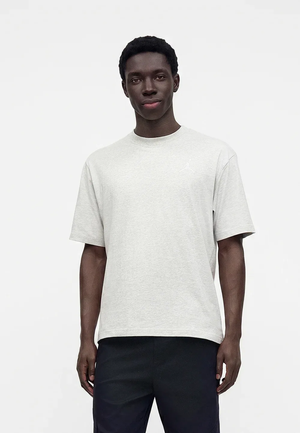 Футболка Jumpman Crew - базовая модель Jordan, Grey Heather/White