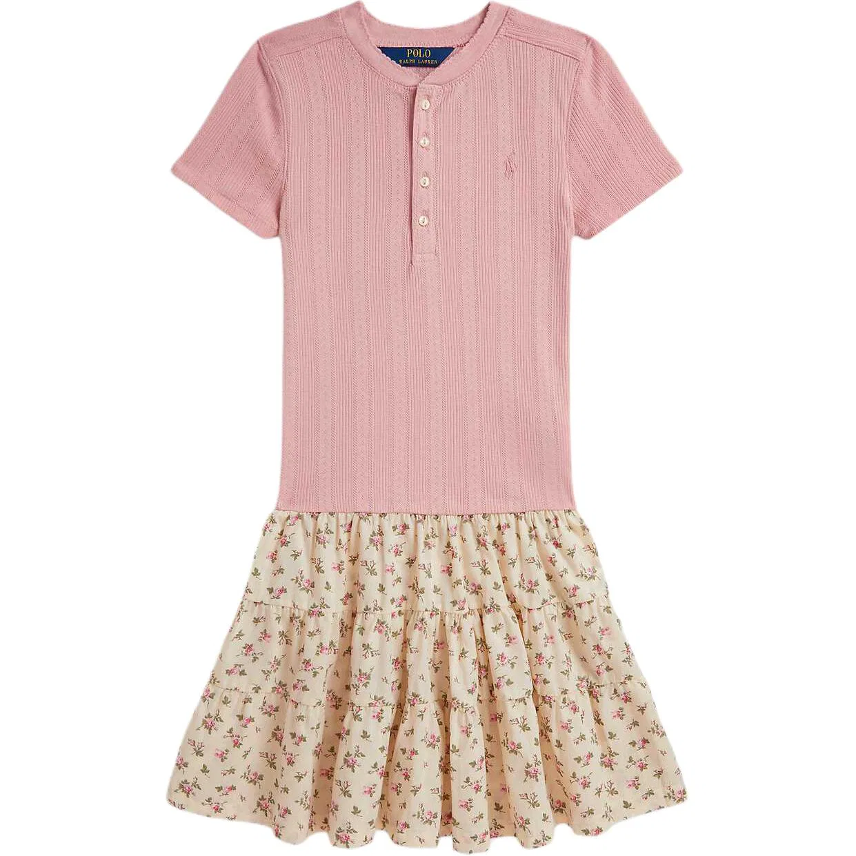 Детское платье без рукавов с круглым вырезом Multicolor Polo Ralph Lauren
