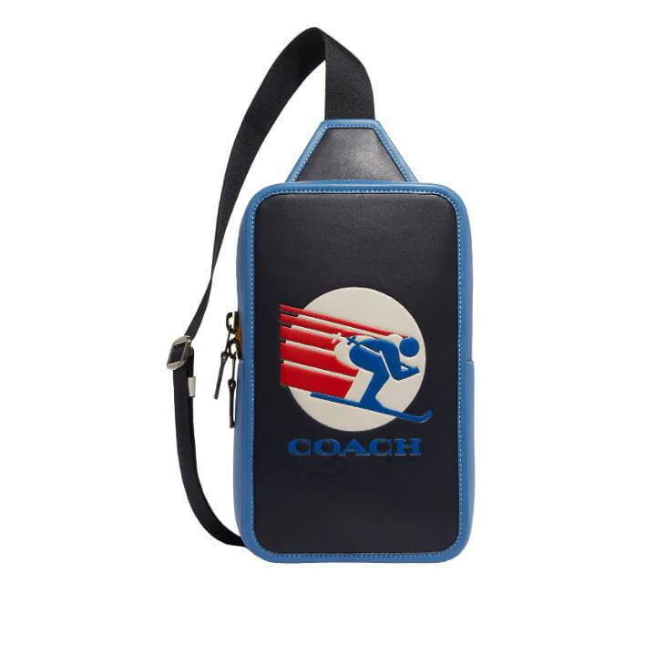 

Сумка Coach Outlet Sullivan With Ski Speed Graphic, бронзовый/синий