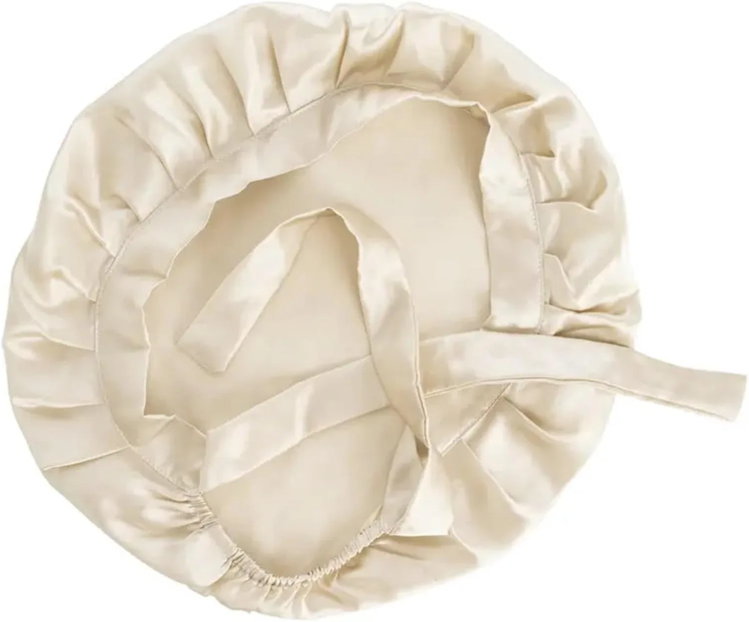 Шелковая шапочка для сна YILWPV, 33 см, Cream