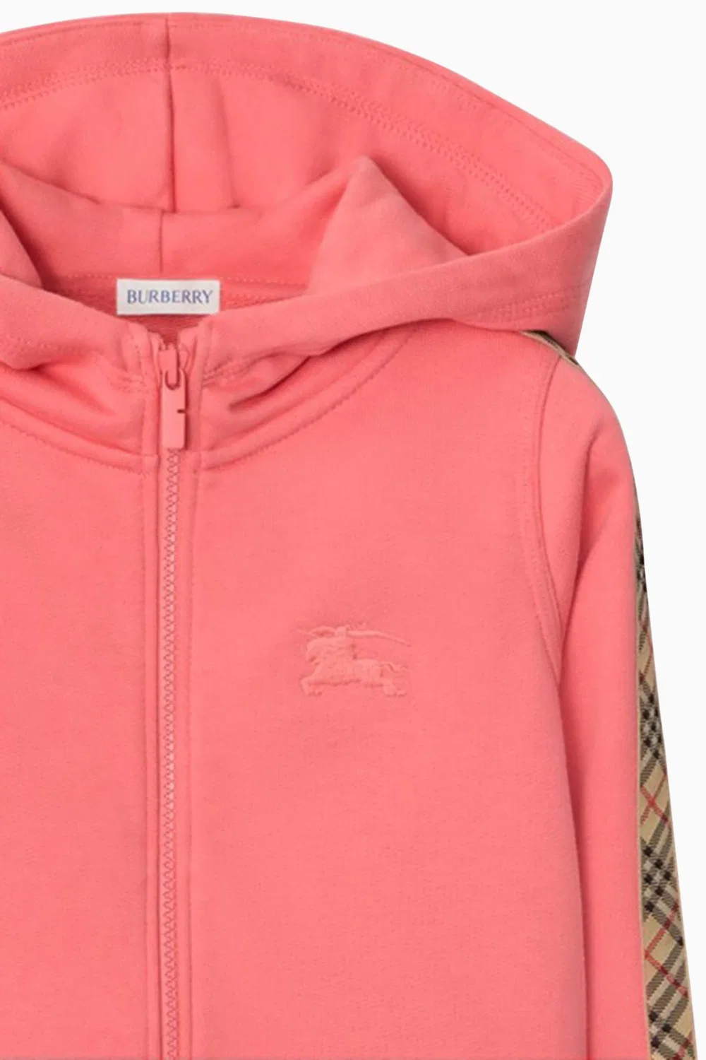 Свитшот на молнии хлопковый Check Tape Burberry — фото 3