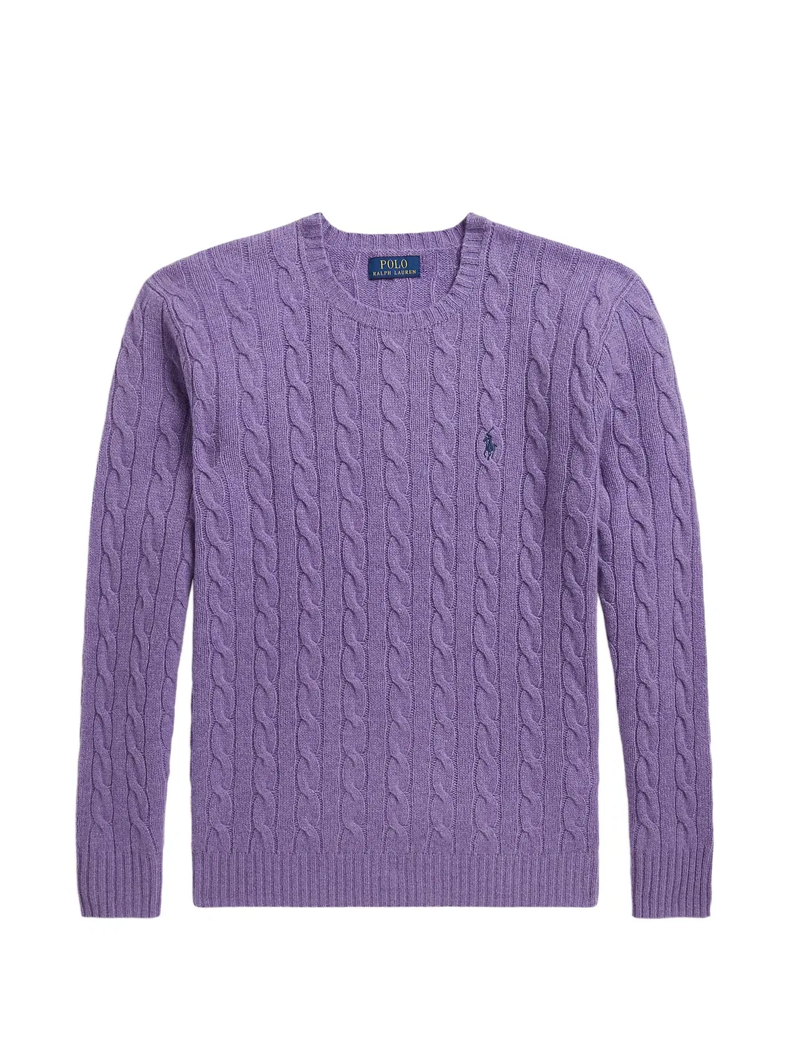 Свитер фактурной вязки из шерсти и кашемира Polo Ralph Lauren, фиолетовый