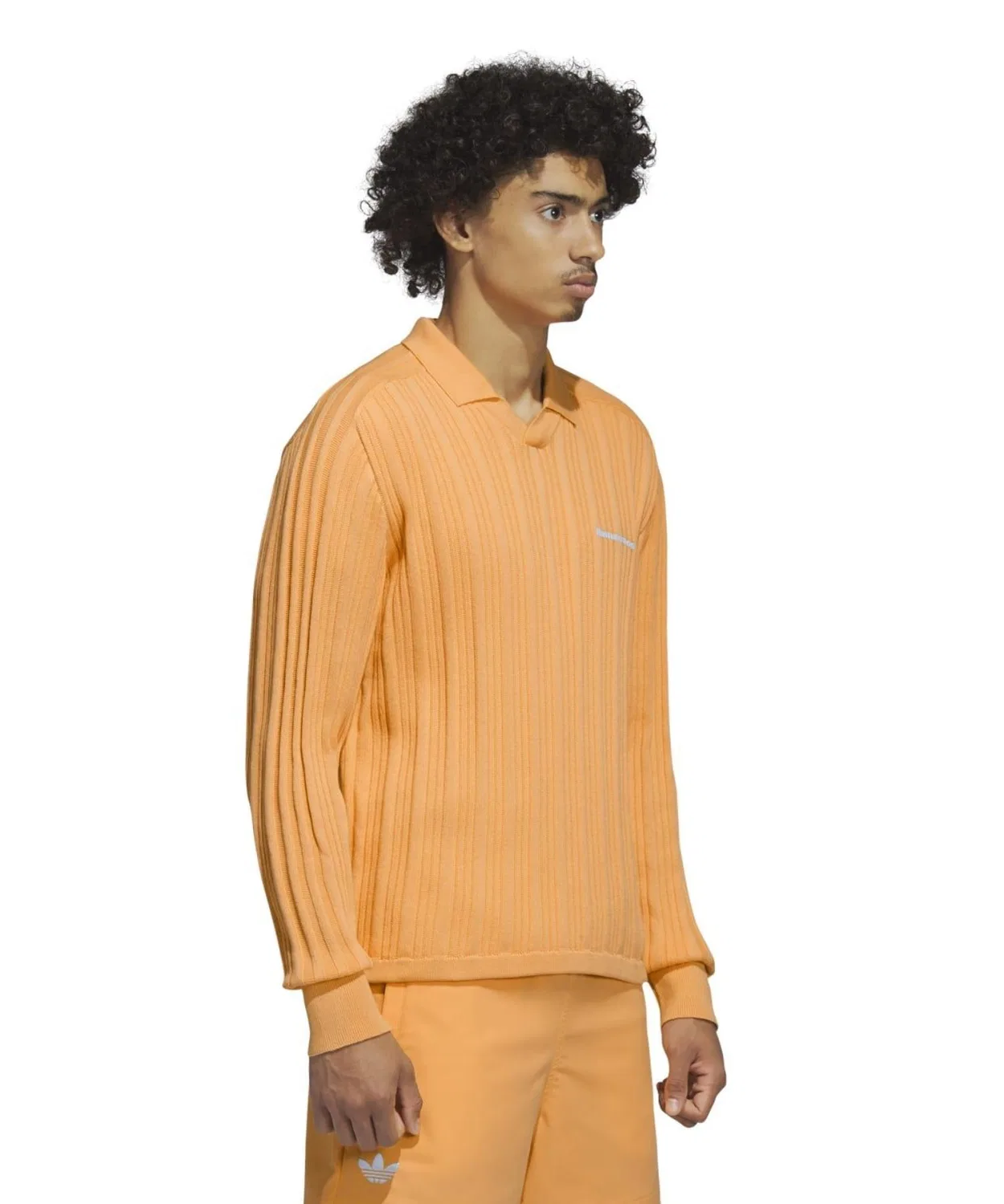 Мужское/Женское лонгслив с принтом, модель PW KNIT LS JRSY Adidas, Orange — фото 3