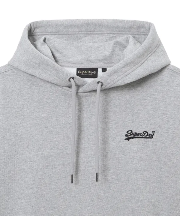 Худи базовое, Superdry, светло-серый меланж — фото 2