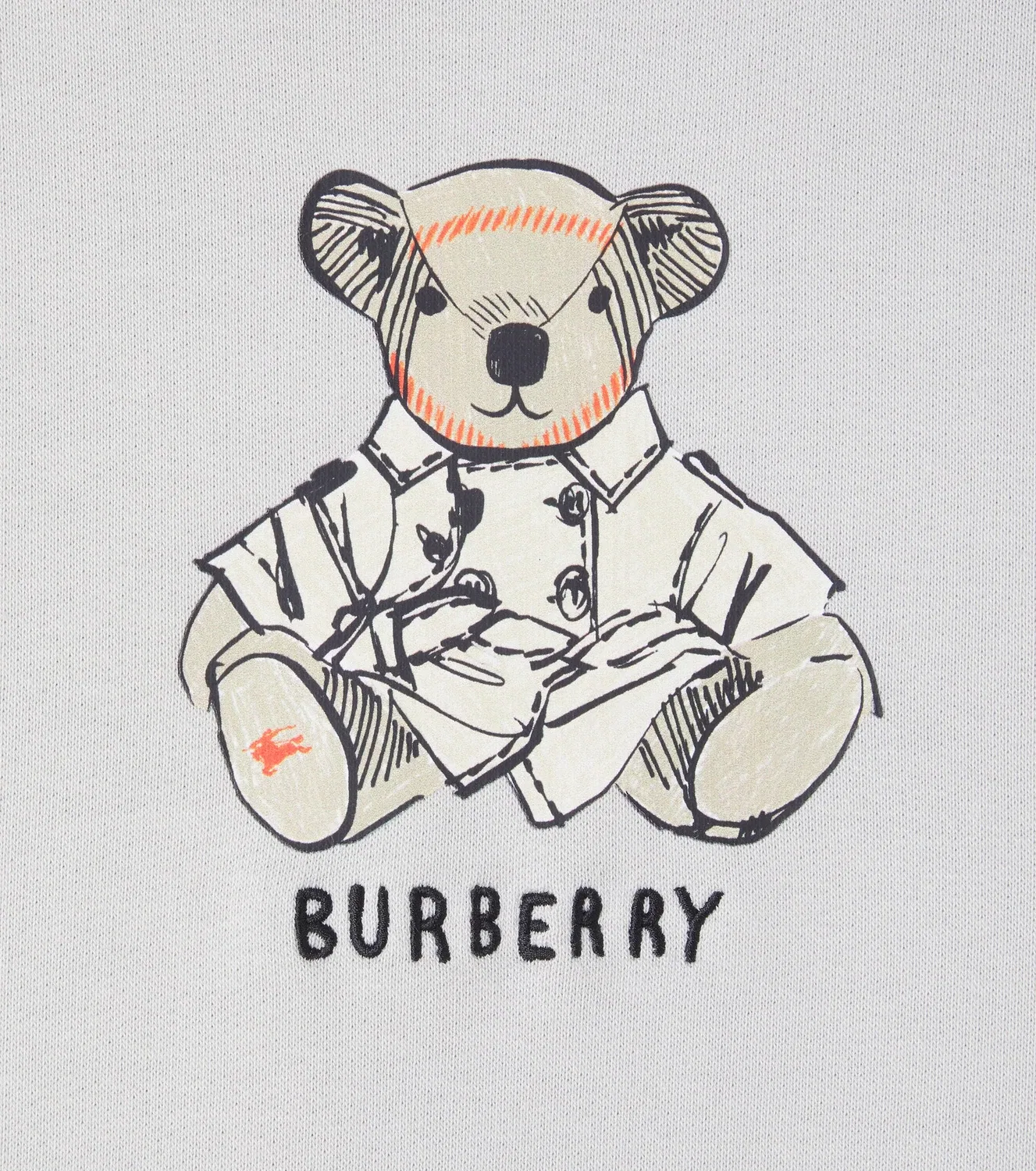 Свитшот с принтом Thomas Bear Burberry Kids, серый — фото 3