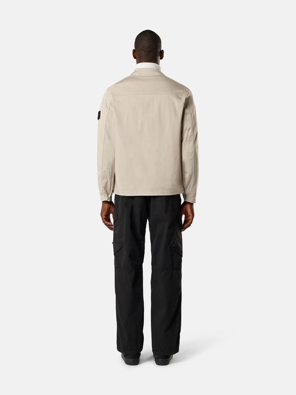 Мужская рубашка-куртка Stone Island Regular-fit Zip-up With Chest Pockets, песочный — фото 4