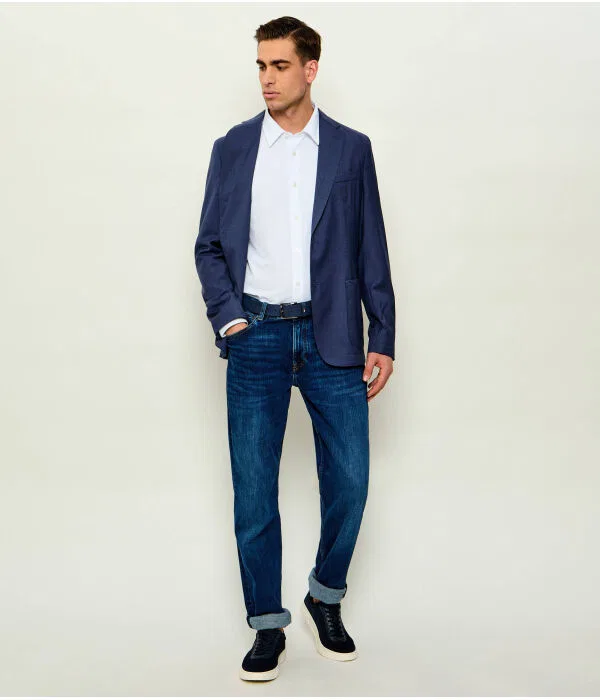 Мужская рубашка Slim Fit с длинным рукавом P-ROAN-K-F-261 BOSS, белый — фото 2