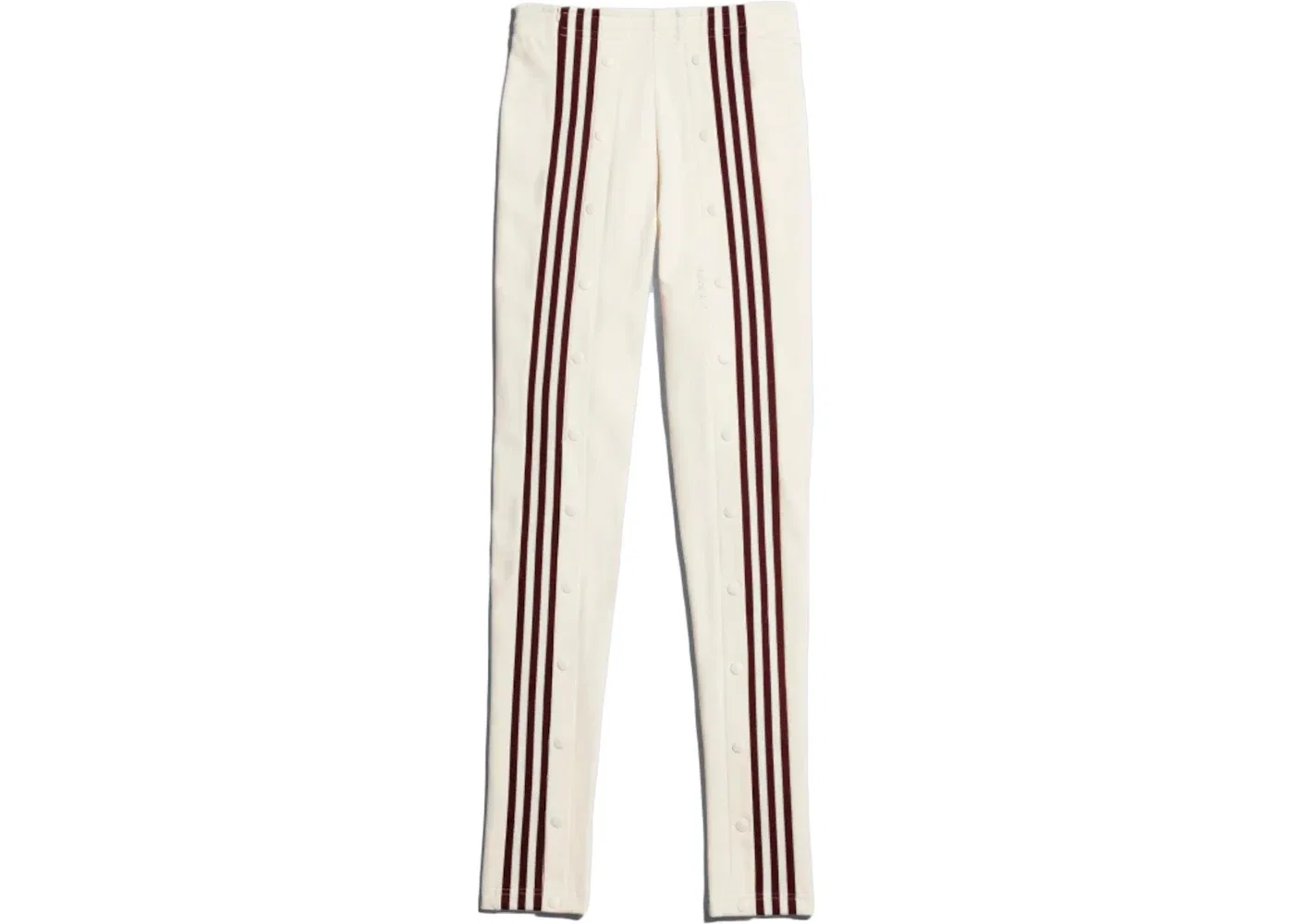 Детские спортивные штаны с защелками Adidas Ivy Park Snap Track Pants, Ecru Tint/Maroon