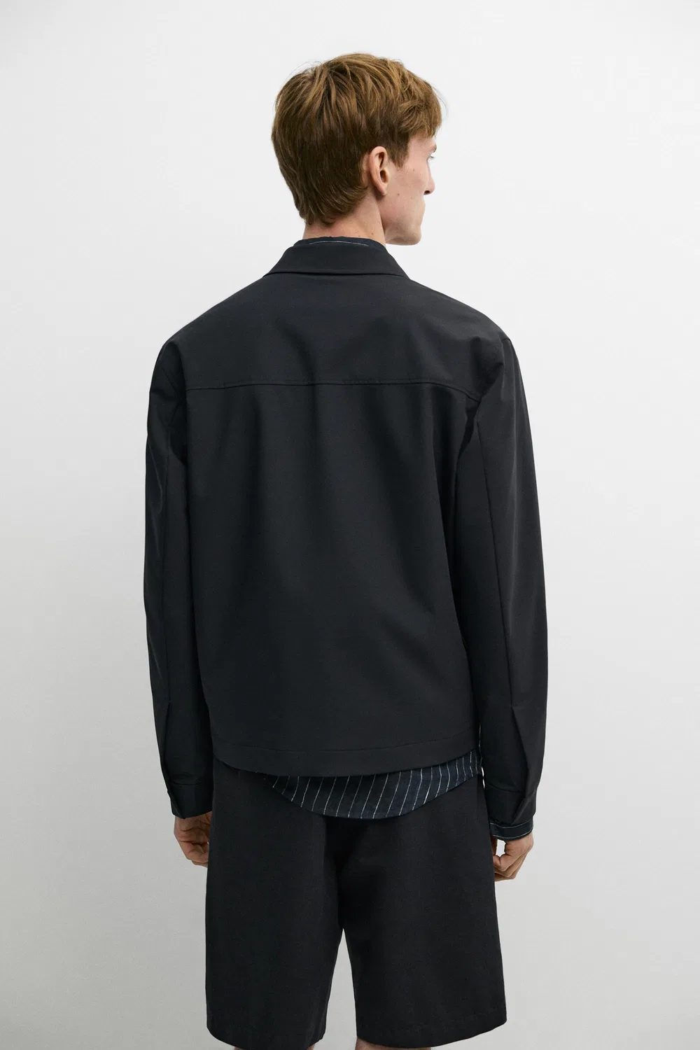 Техническая куртка с карманами Massimo Dutti, темно-синий — фото 3
